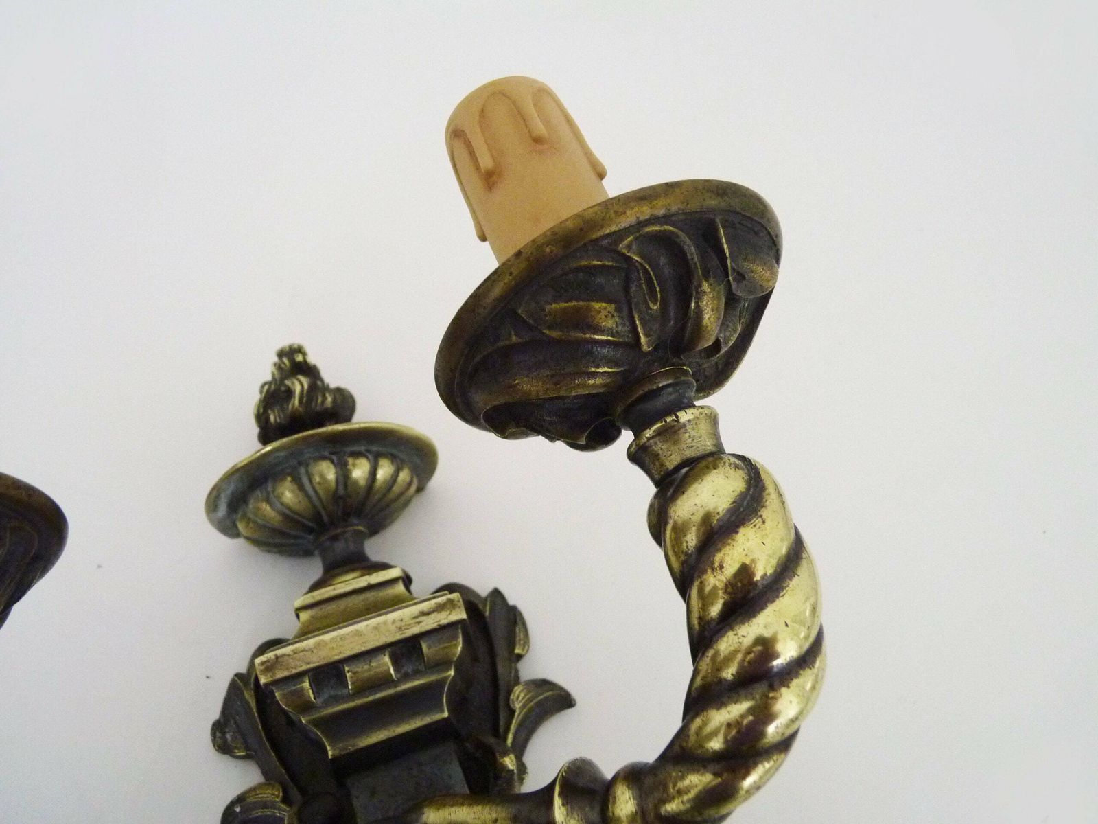 Pair Of Satyr Wall Sconces In Bronze Napoleon III 19th Century photo buy