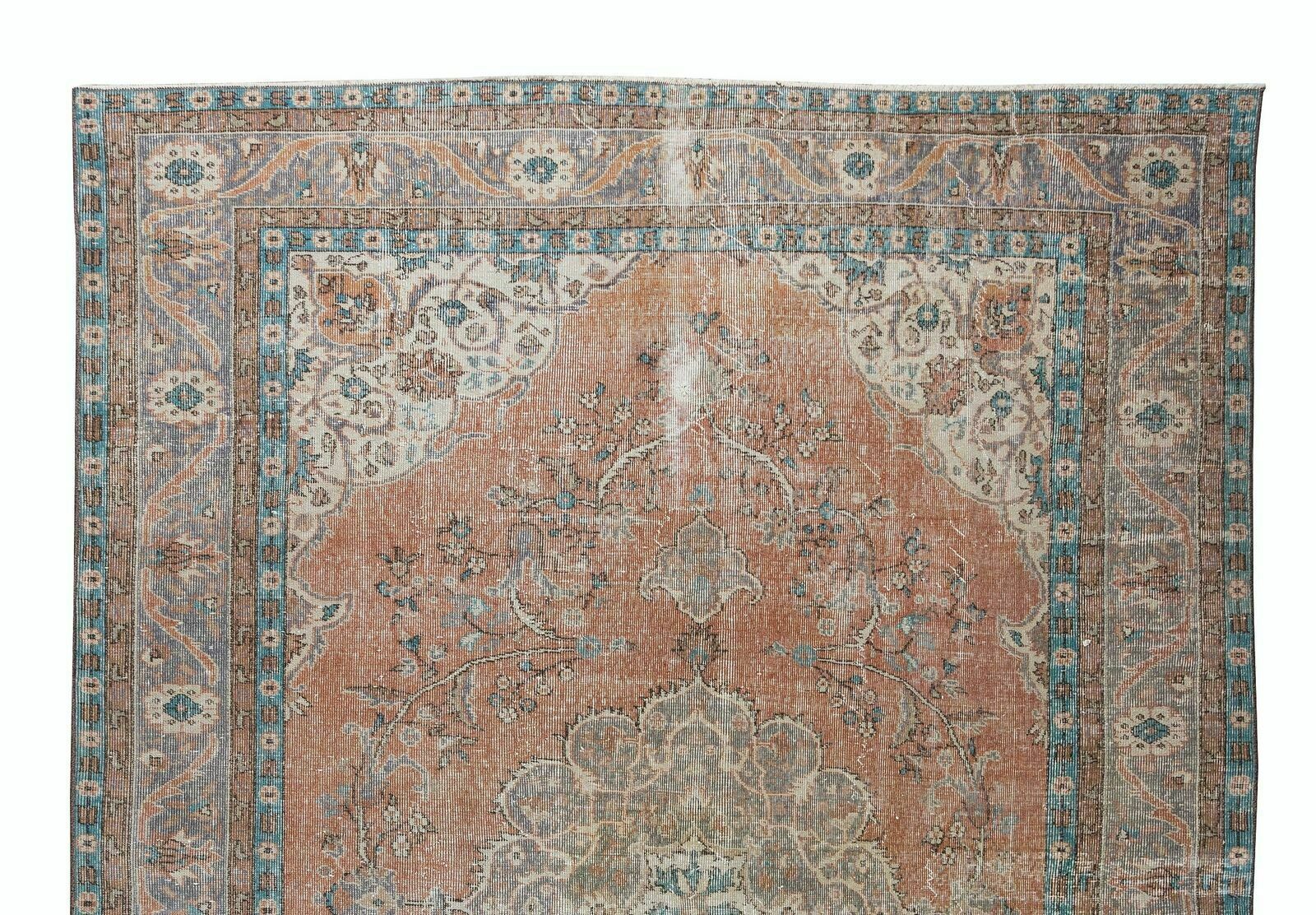 7.8x10.7 Ft One Of A Kind Turkish Old Rug, Traditional Handmade Vintage Carpet photo Textiles