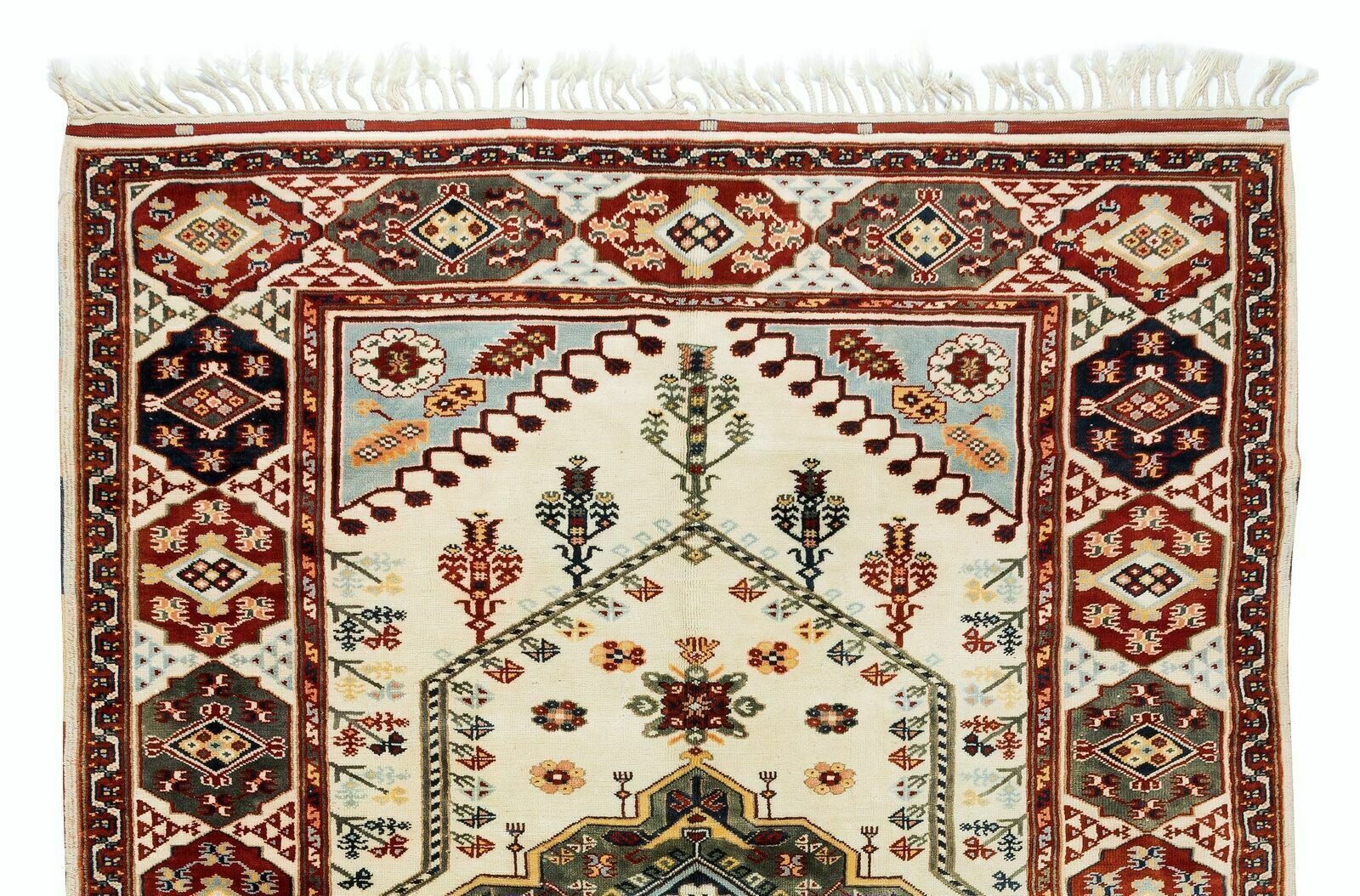 6.3x8.2 Ft Vintage Hand Knotted Turkish Rug, One Of A Kind Traditional Carpet photo Textiles