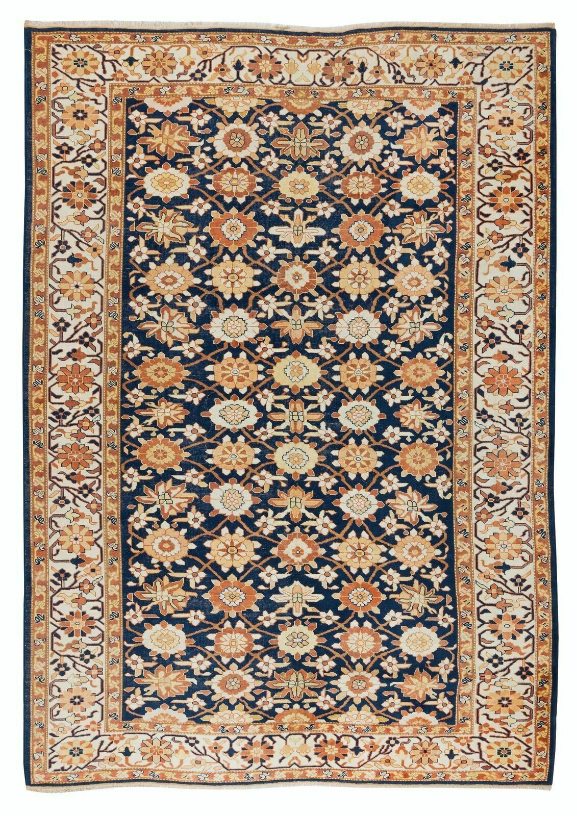 6.6x9.6 Ft One Of A Kind 1960's Turkish Rug, Hand Knotted Traditional Carpet