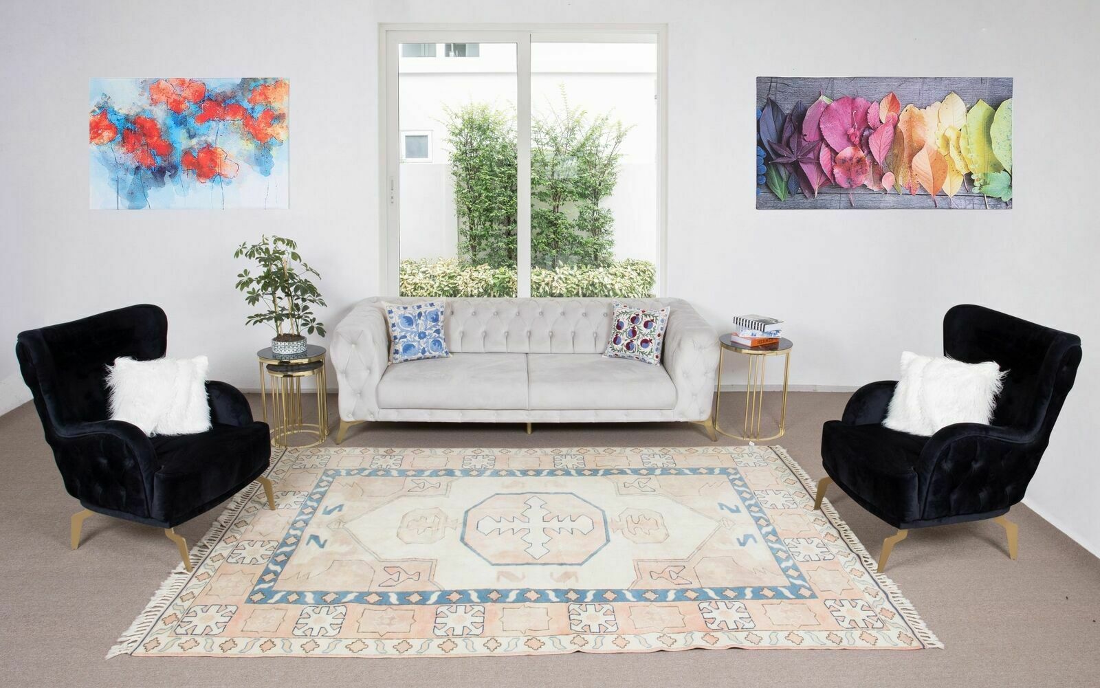 6.7x9.7 Ft Handmade Turkish Rug For Bedroom, Living Room, Dining Room & Kitchen photo furniture