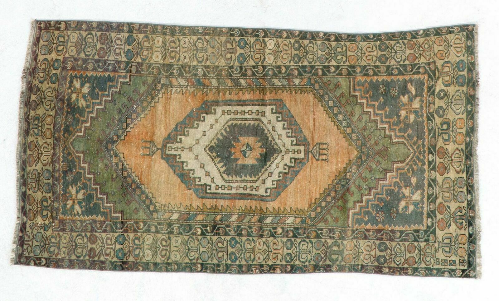 3.6x6.4 Ft Traditional Vintage Turkish Rug For Country Homes, Rustic, Tribal photo 467.0