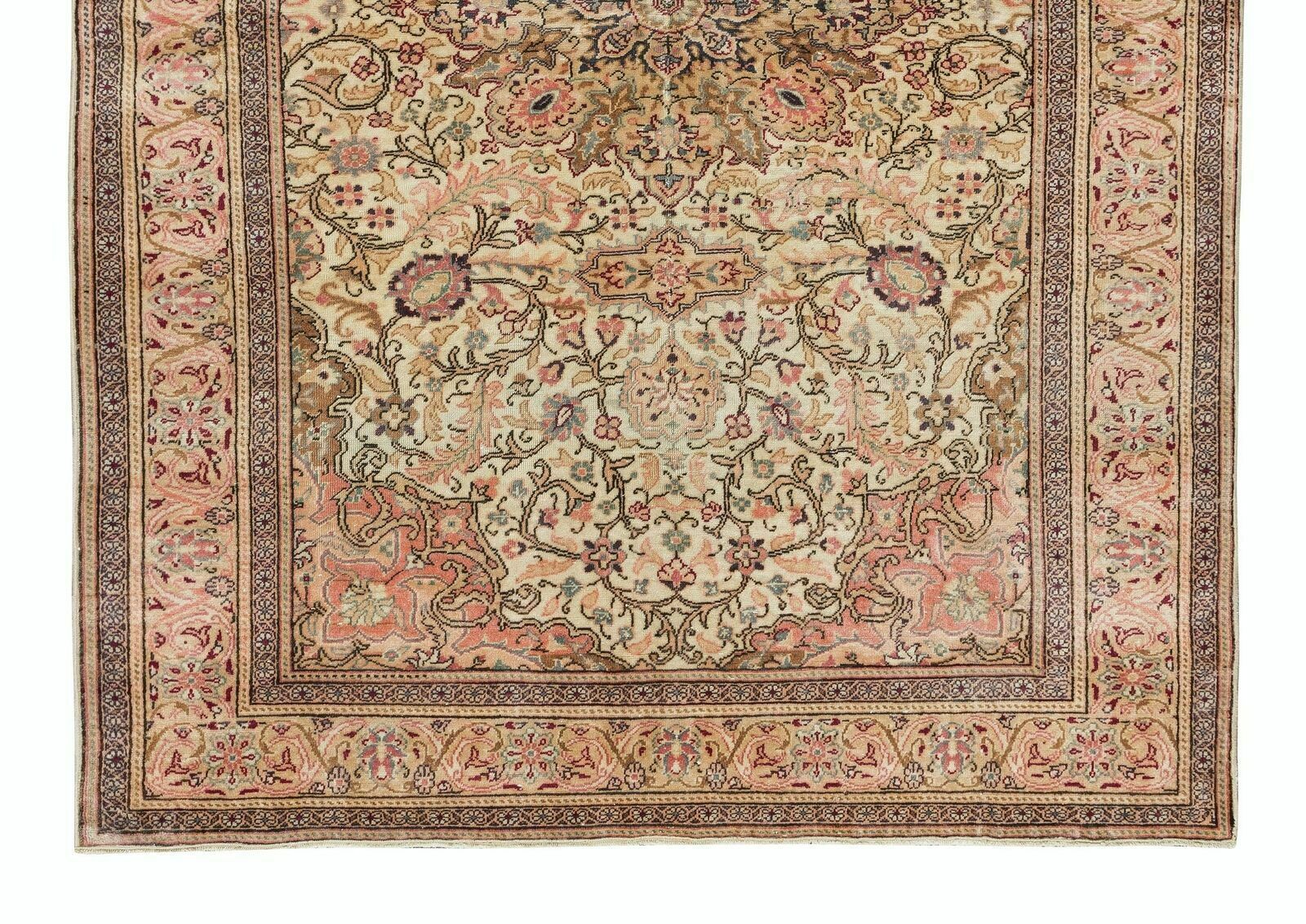 Room Size Hand Knotted Turkish Vintage Floral Rug photo 676.0