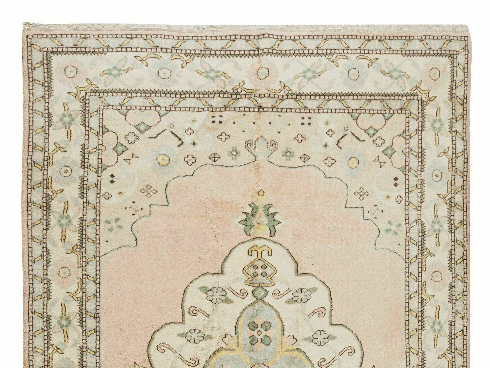 Mid Century Hand Knotted Central Anatolian Rug With Medallion Design photo Textiles