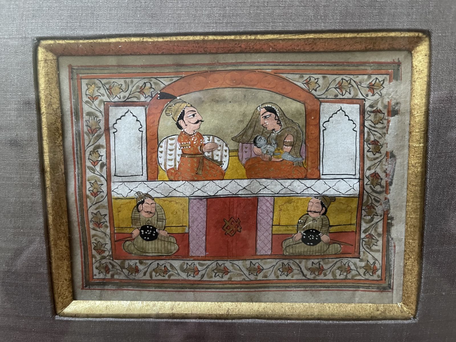 Set Of 8 Miniature Indian Watercolours photo Art