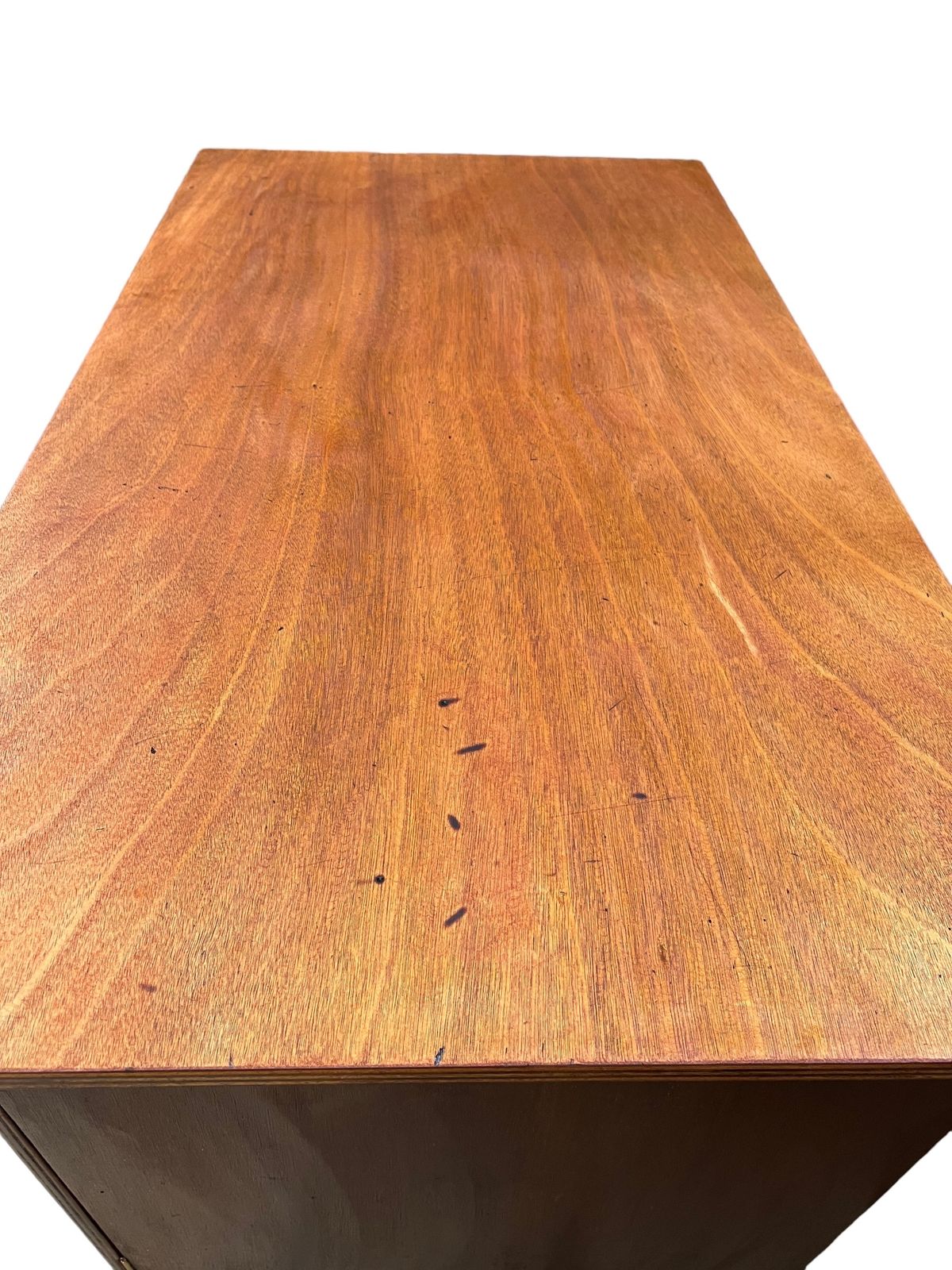 Mid Century Ply And Teak Pedestal Desk photo for sale