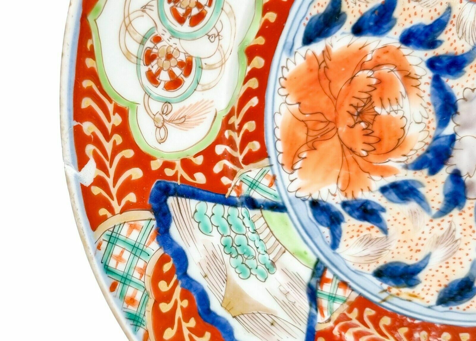 photo furniture Antique Japanese Meiji Porcelain Arita Imari Charger Plate Painted With Flowers