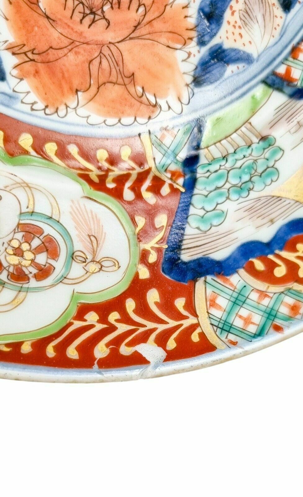 Home Decor Antique Japanese Meiji Porcelain Arita Imari Charger Plate Painted With Flowers photo