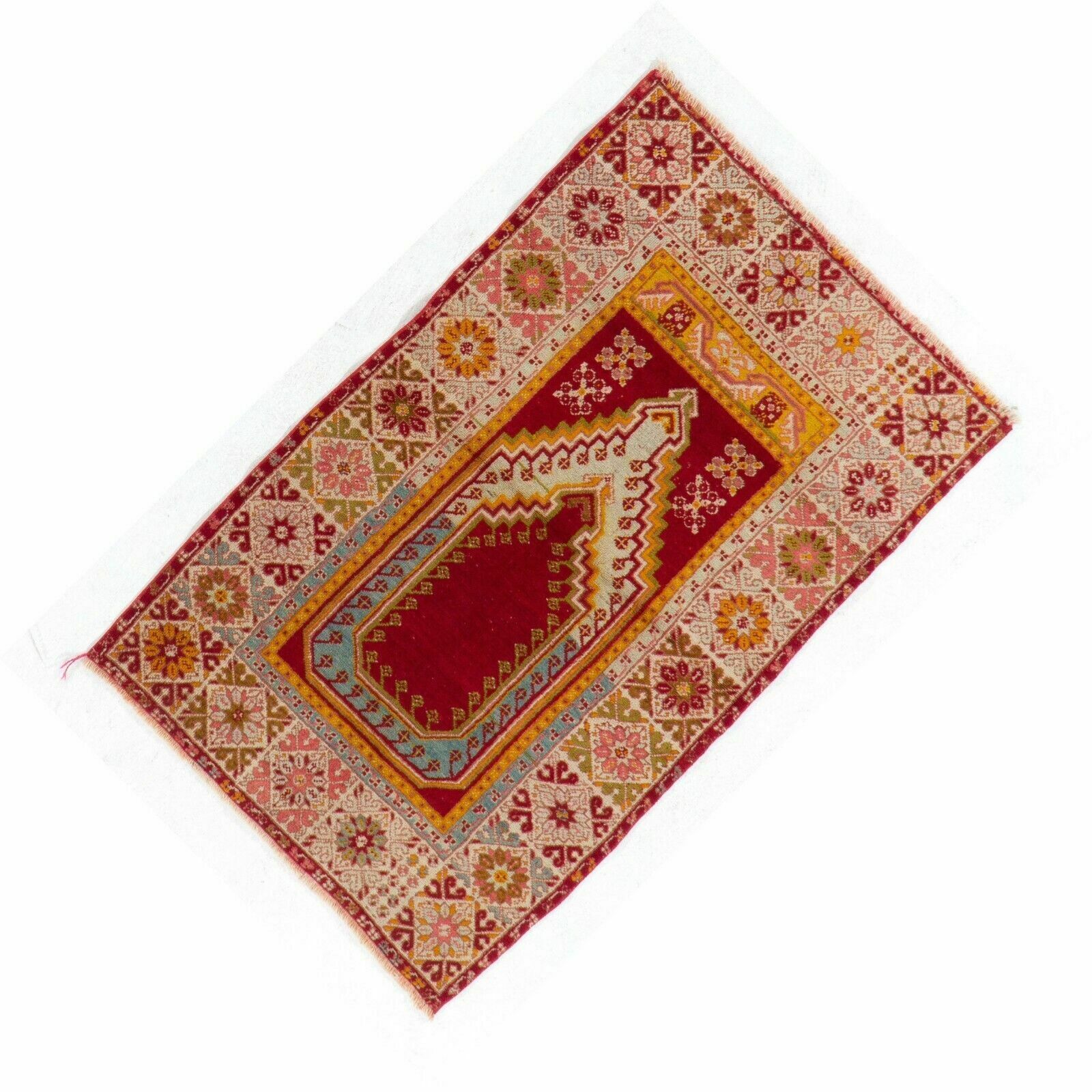 3.3x5.3 Ft Unusual Semi Antique Turkish Kirsheir Prayer Rug photo 622.0