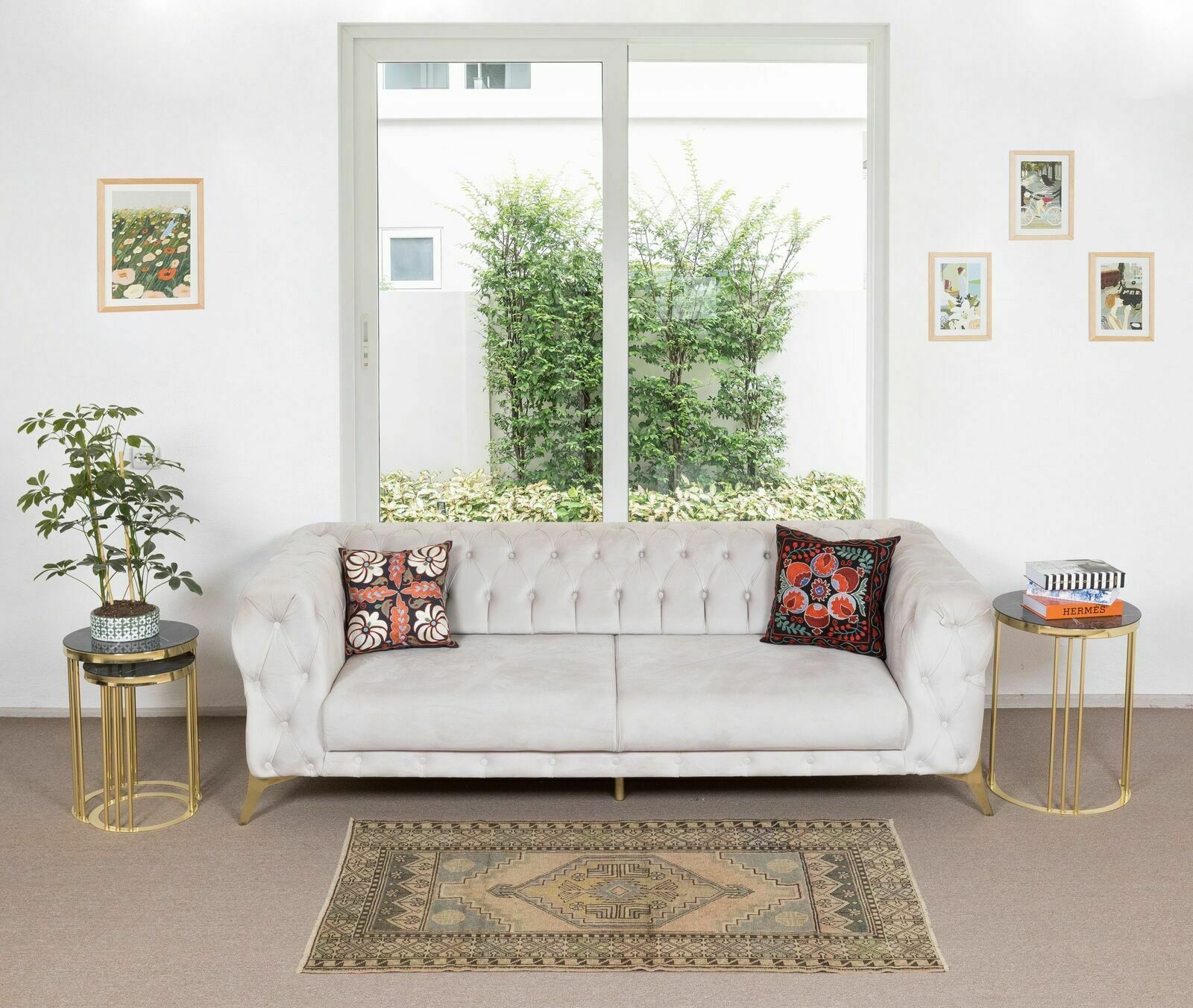 3.3x5.6 Ft 20th Century Oriental Accent Rug, Handmade Carpet With Tribal Style photo furniture
