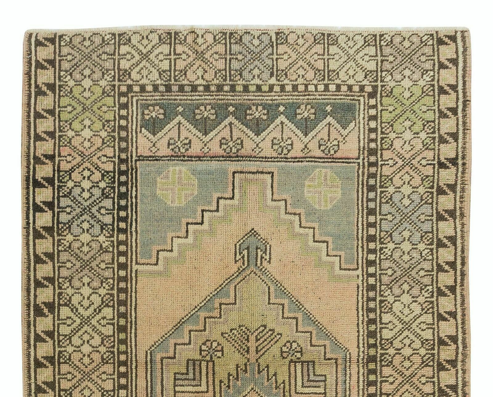 3.3x5.6 Ft 20th Century Oriental Accent Rug, Handmade Carpet With Tribal Style photo Textiles