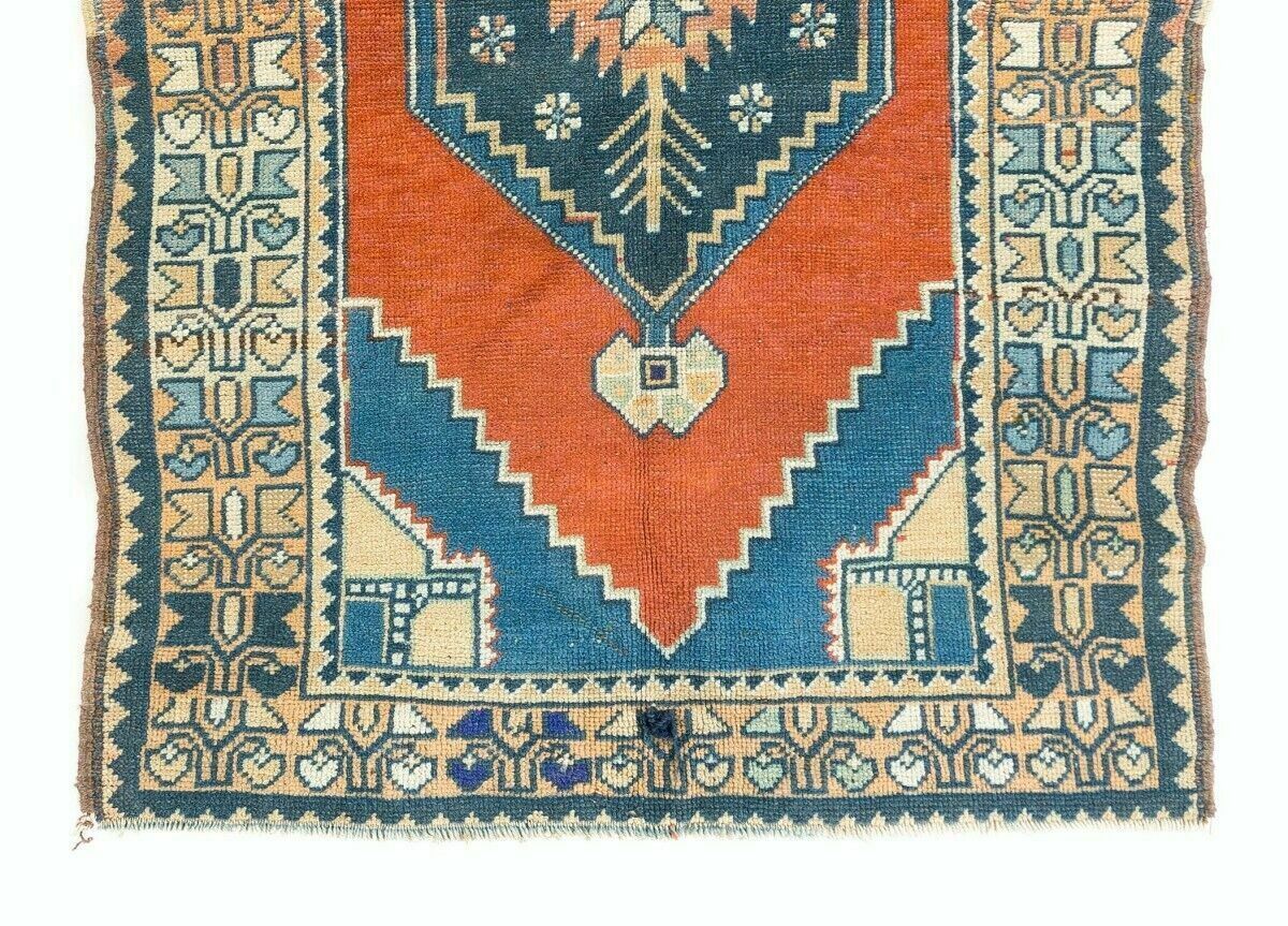 3.6x5.4 Ft Hand Knotted Turkish Konya Accent Rug. Vintage Carpet. Floor Covering photo for sale