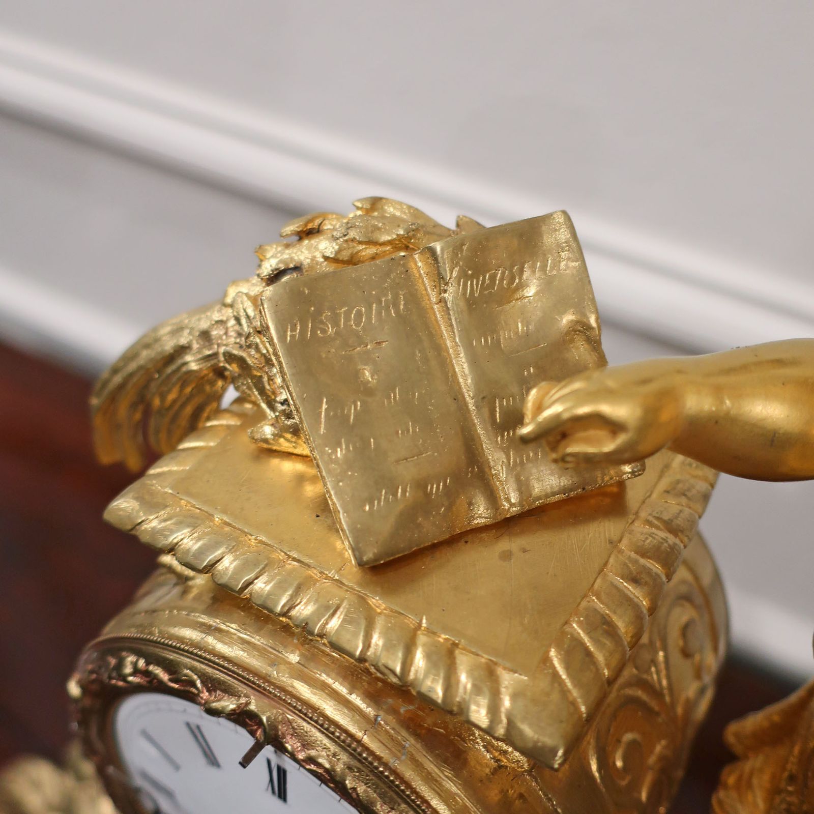 French Louis XVI Style Bronze Gilt Mantel Clock By Japy Freres photo Home Decor