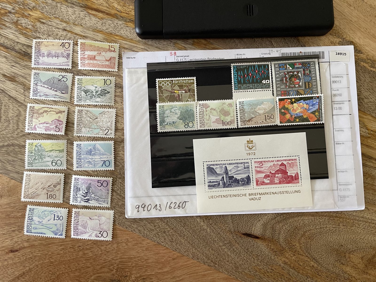 Set Of Liechtenstein Stamps All Mnh photo Home Decor