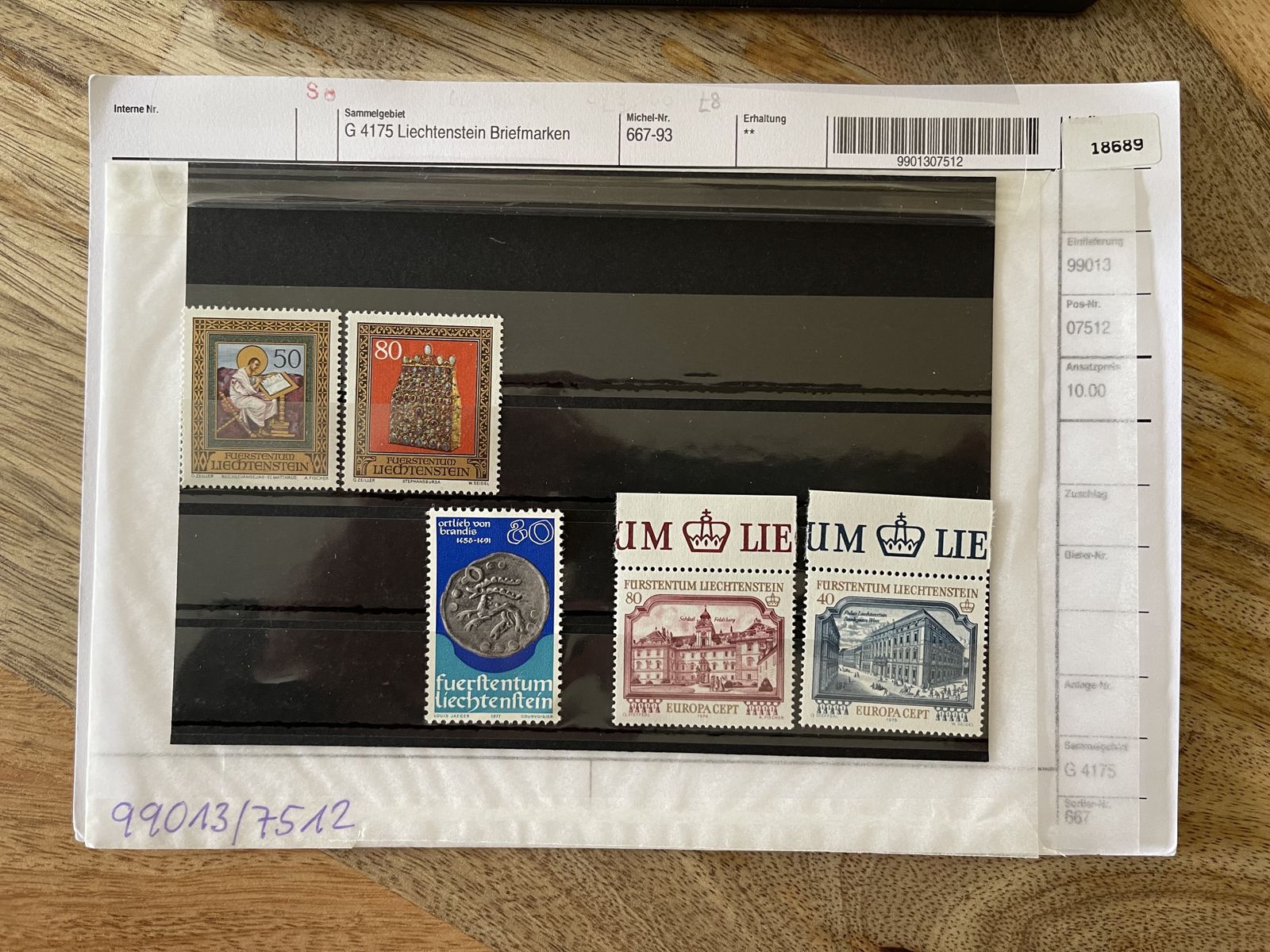 Set Of Liechtenstein Stamps All Mnh photo vintage