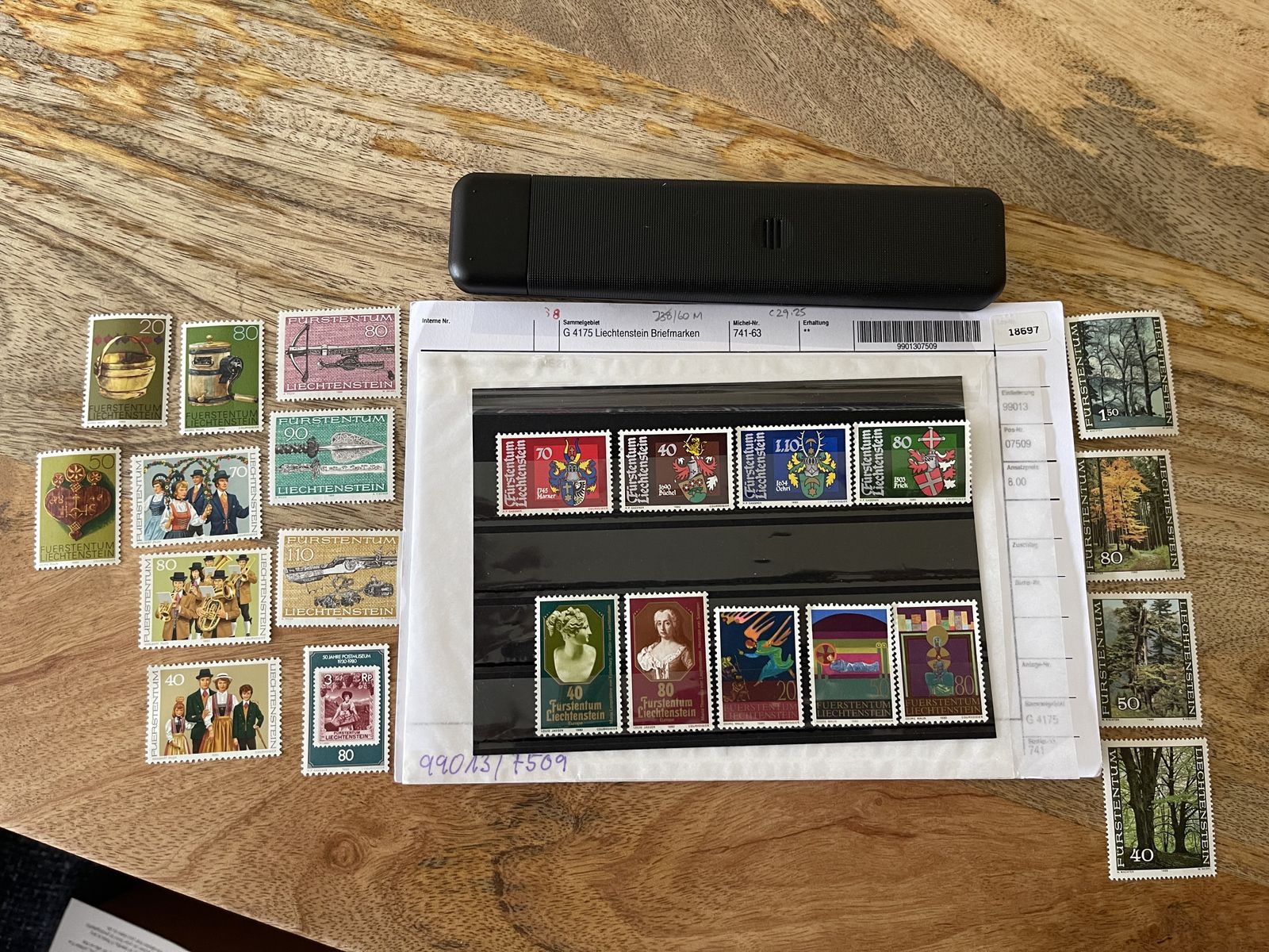 photo vinterior Set Of Liechtenstein Stamps All Mnh