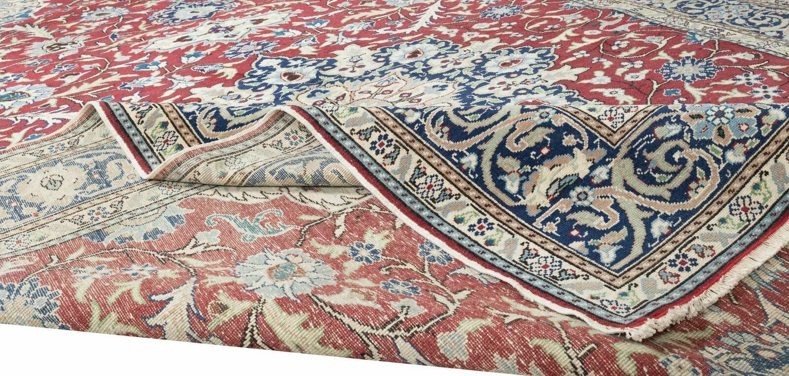6.7x10.2 Ft Handmade Turkish Rug With Medallion Design, Unique Vintage Carpet photo for sale