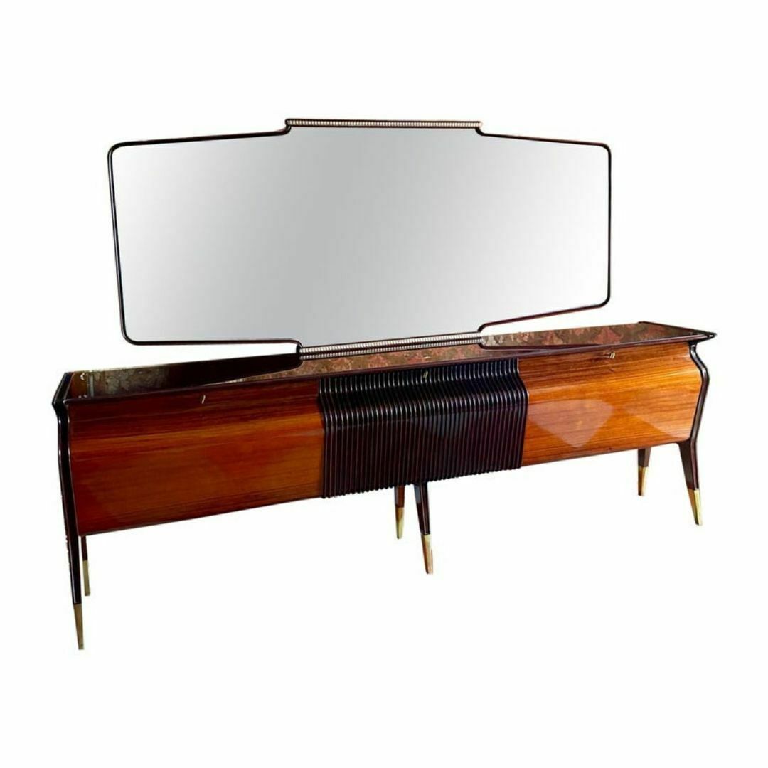 Midcentury Modern Big Mahogany Sideboard, Osvaldo Borsani, Italy 1950 'S
