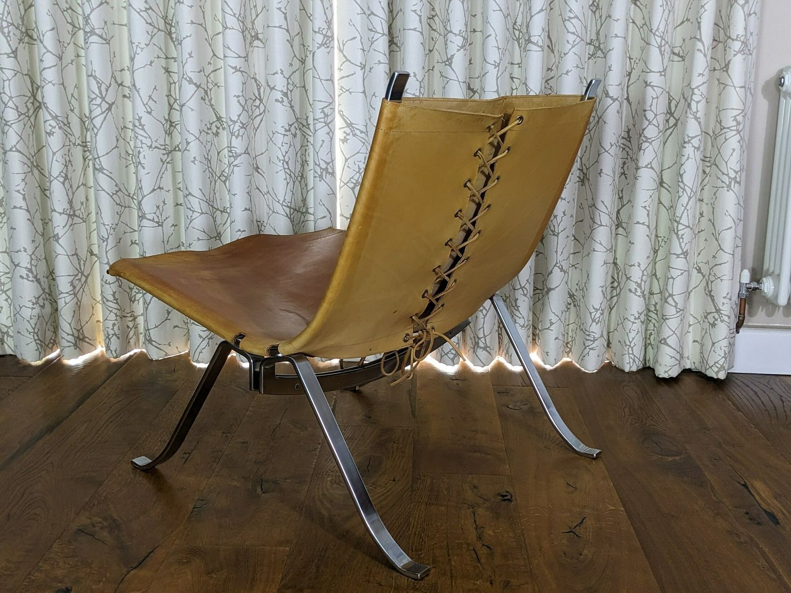 Pair Of Rare Mid Century Danish Chrome And Leather Lounge Chairs Designed By Preben Fabricius/Jorgen Kastholm photo Furniture