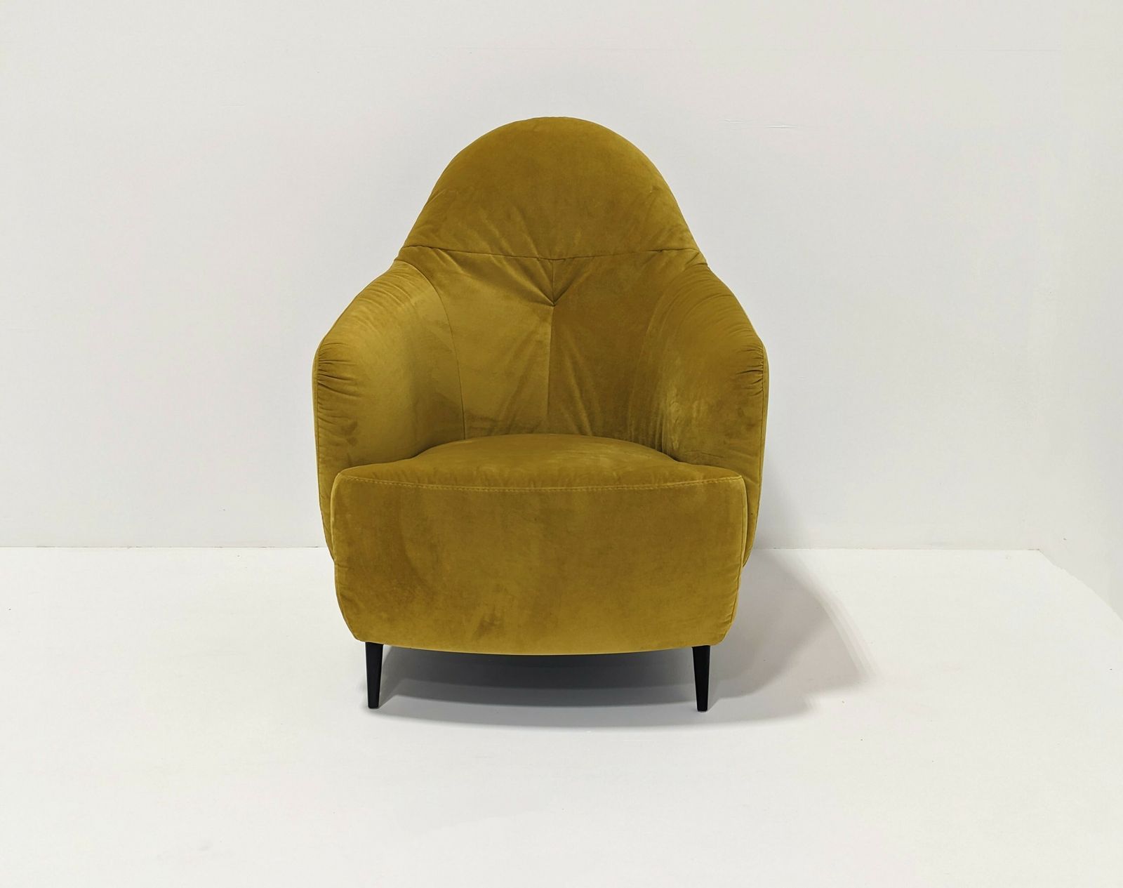 Golden Velvet Yellow Armchair photo furniture