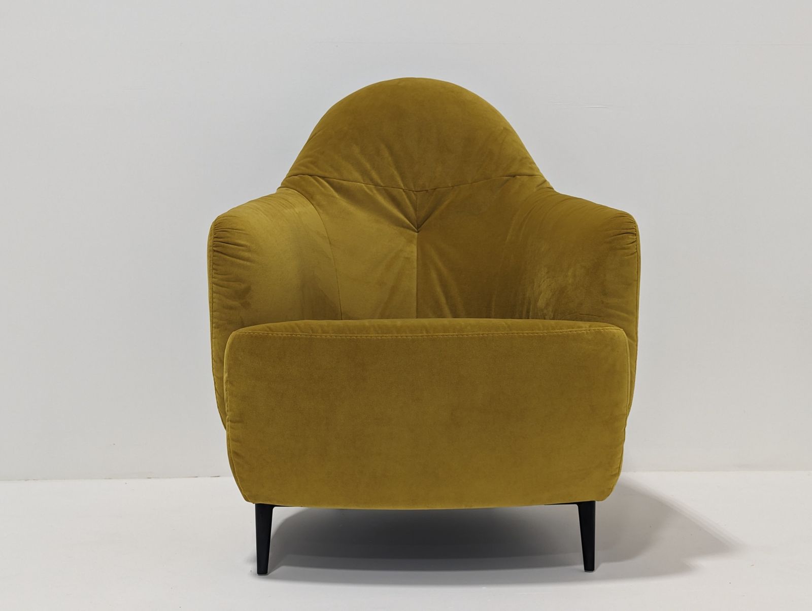 Golden Velvet Yellow Armchair