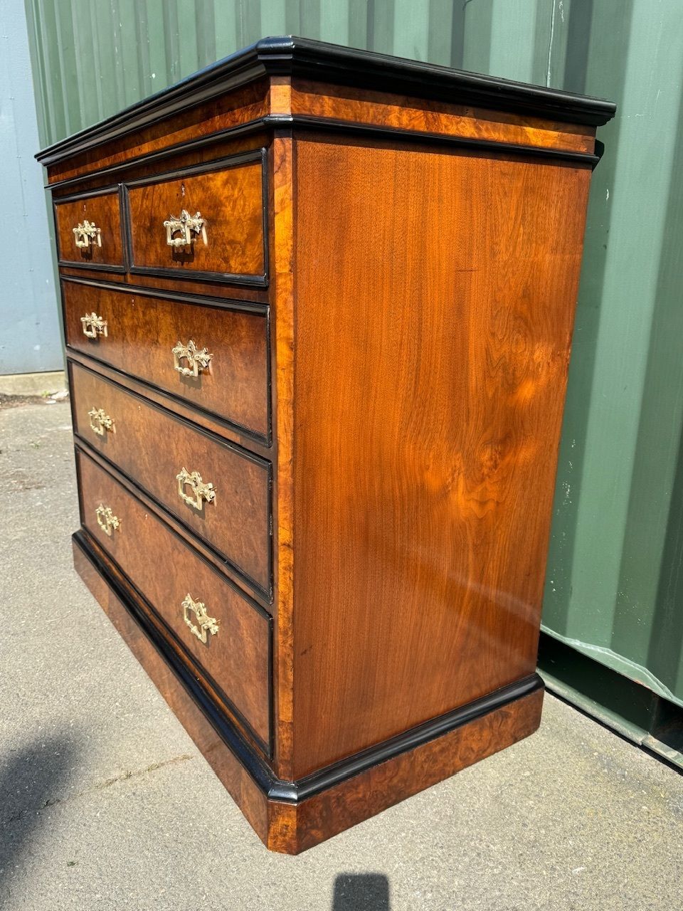 Stunning Quality 19th Century Burr Walnut Chest Of Drawers photo Furniture