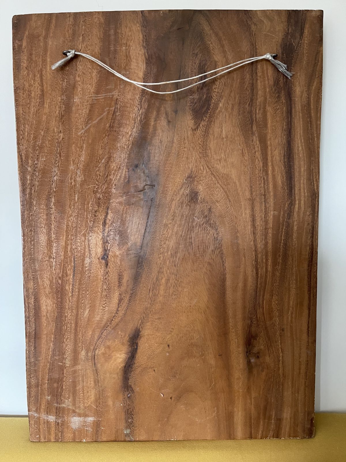 Art Large Teak Panel With Carved Scene Of Thai Village And Forest photo