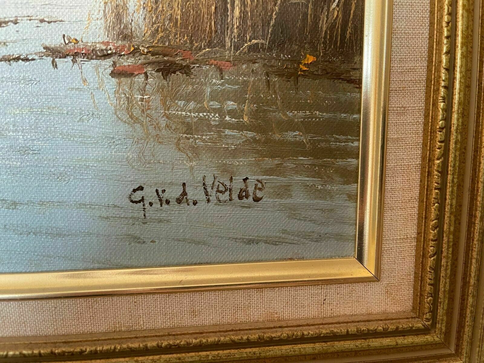 Ducks Flying Over Marshland By Gien Van De Velde (Gien Brouwer) photo furniture