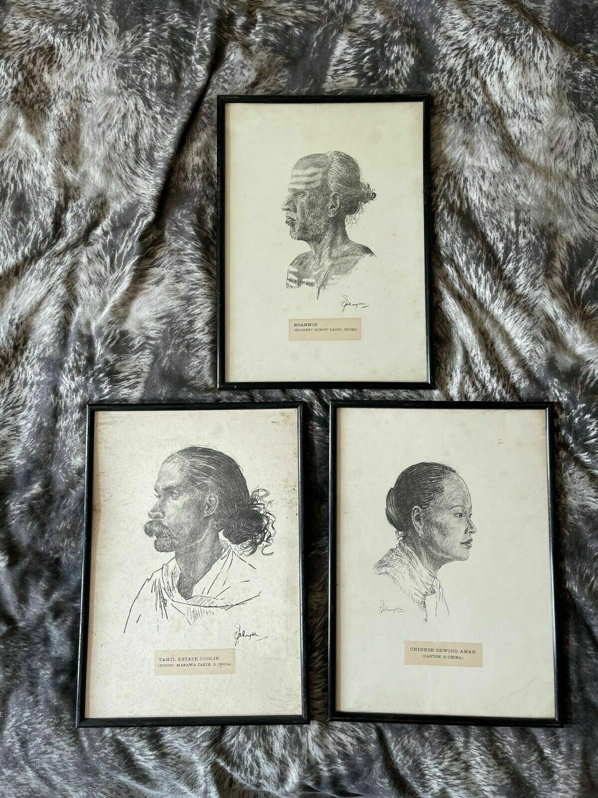 5 Portrait Pencil Sketches, Signed, Estimate Early 20th Century photo 2250.0