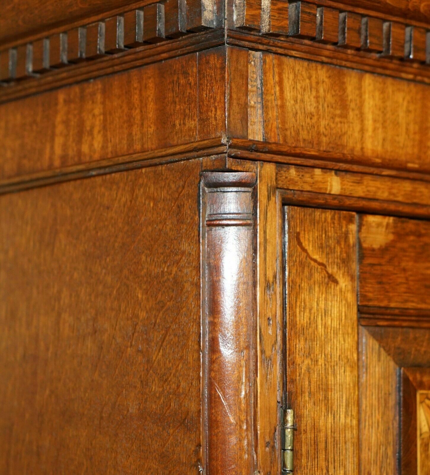 Exquisite Antique 1800 Sheraton Inlaid Housekeepers Cupboard Wardrobe Drawers photo buy