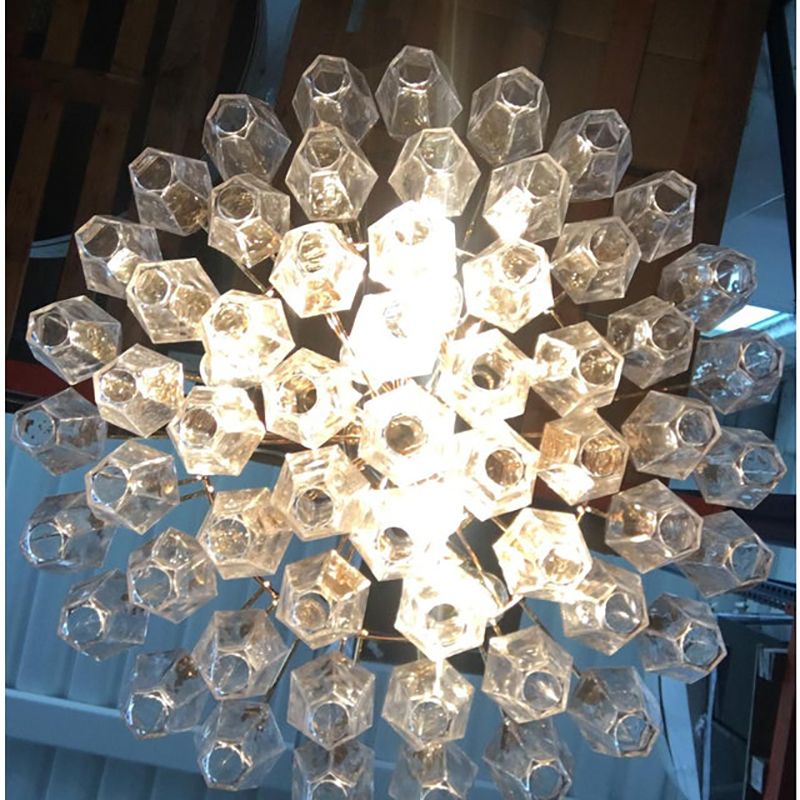 Murano Glass Sputnik Chandelier Poliedro Mazzega Zuccheri Venini Barovier Style photo furniture