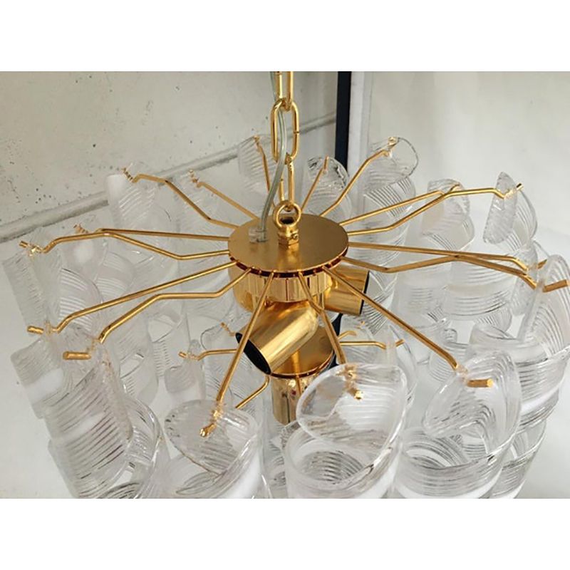 photo for sale Murano Glass Chandelier "Virgola" Made In Italy Venini Style