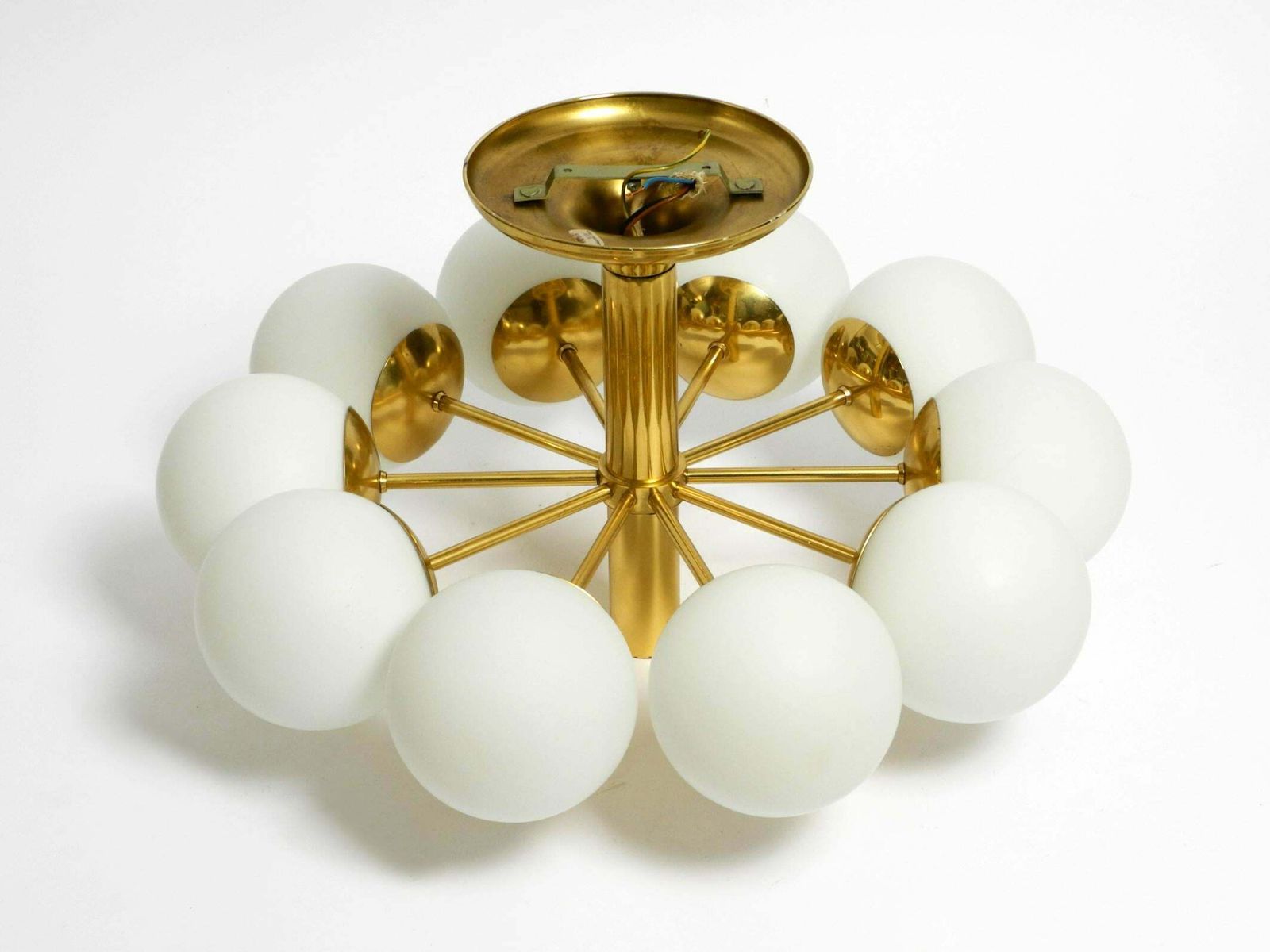 1960s Space Age Brass Ceiling Lamp With 10 Glass Balls By Kaiser Leuchten photo buy