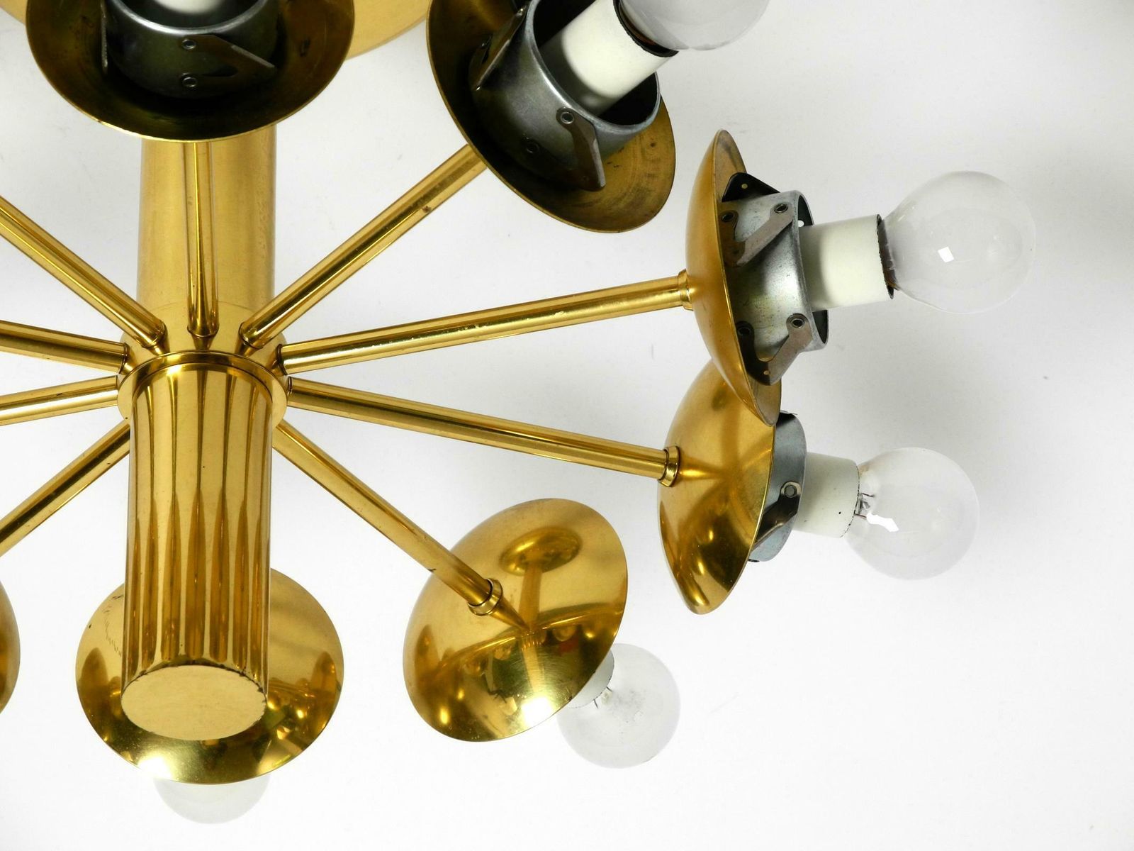 photo furniture 1960s Space Age Brass Ceiling Lamp With 10 Glass Balls By Kaiser Leuchten
