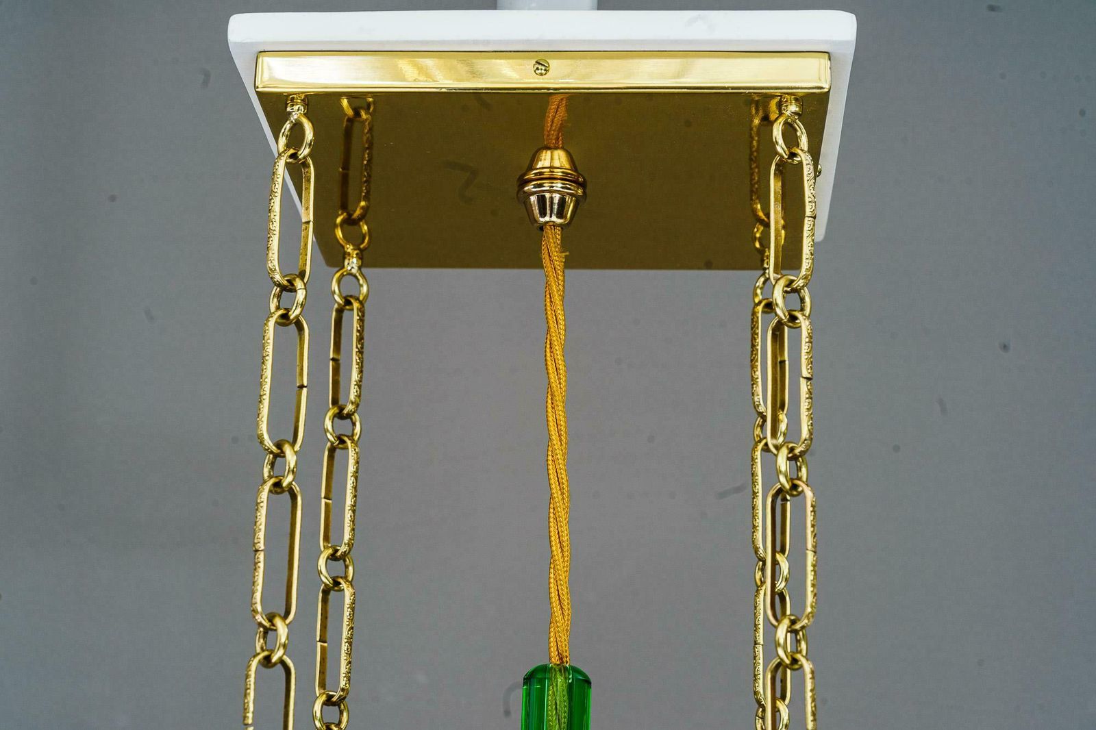Art Deco Pendant With Original Antique Glasses And Original Old Opaline Stones photo buy