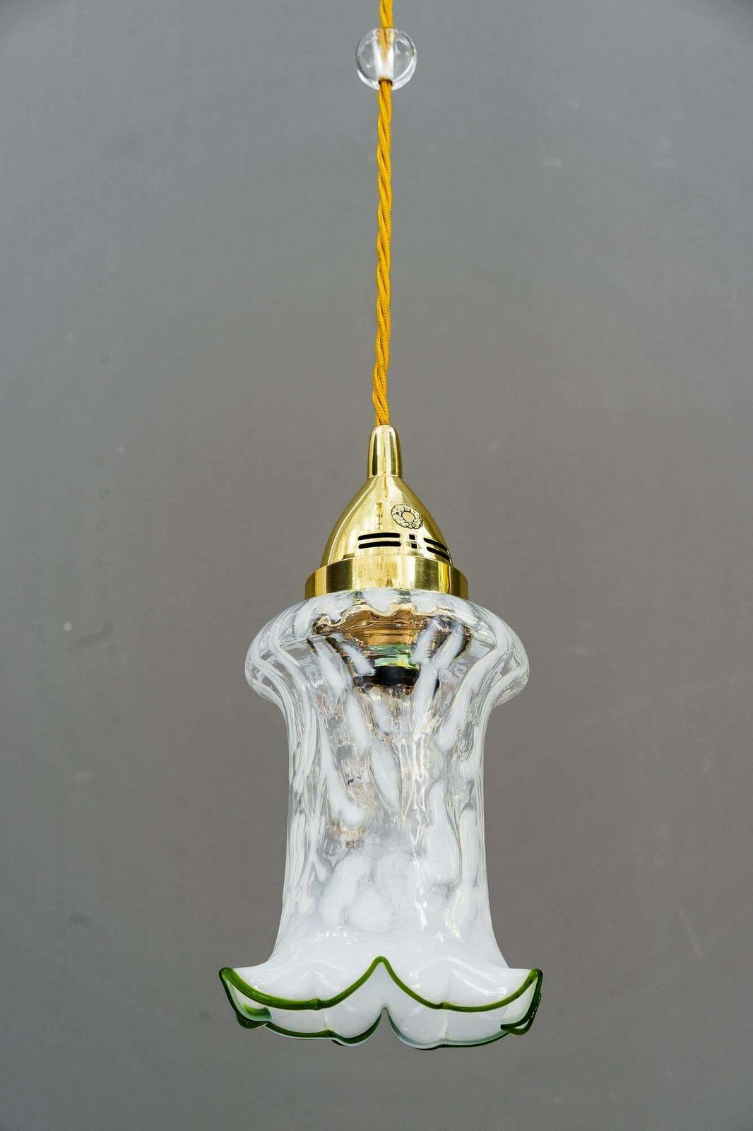 Art Deco Pendant Original Opaline Glass Shade Vienna Around 1920s photo for sale
