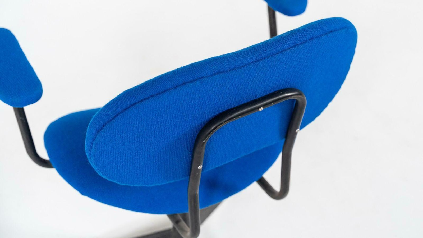 photo for sale Mid Century Modern Bleu Swivel Desk Chair
