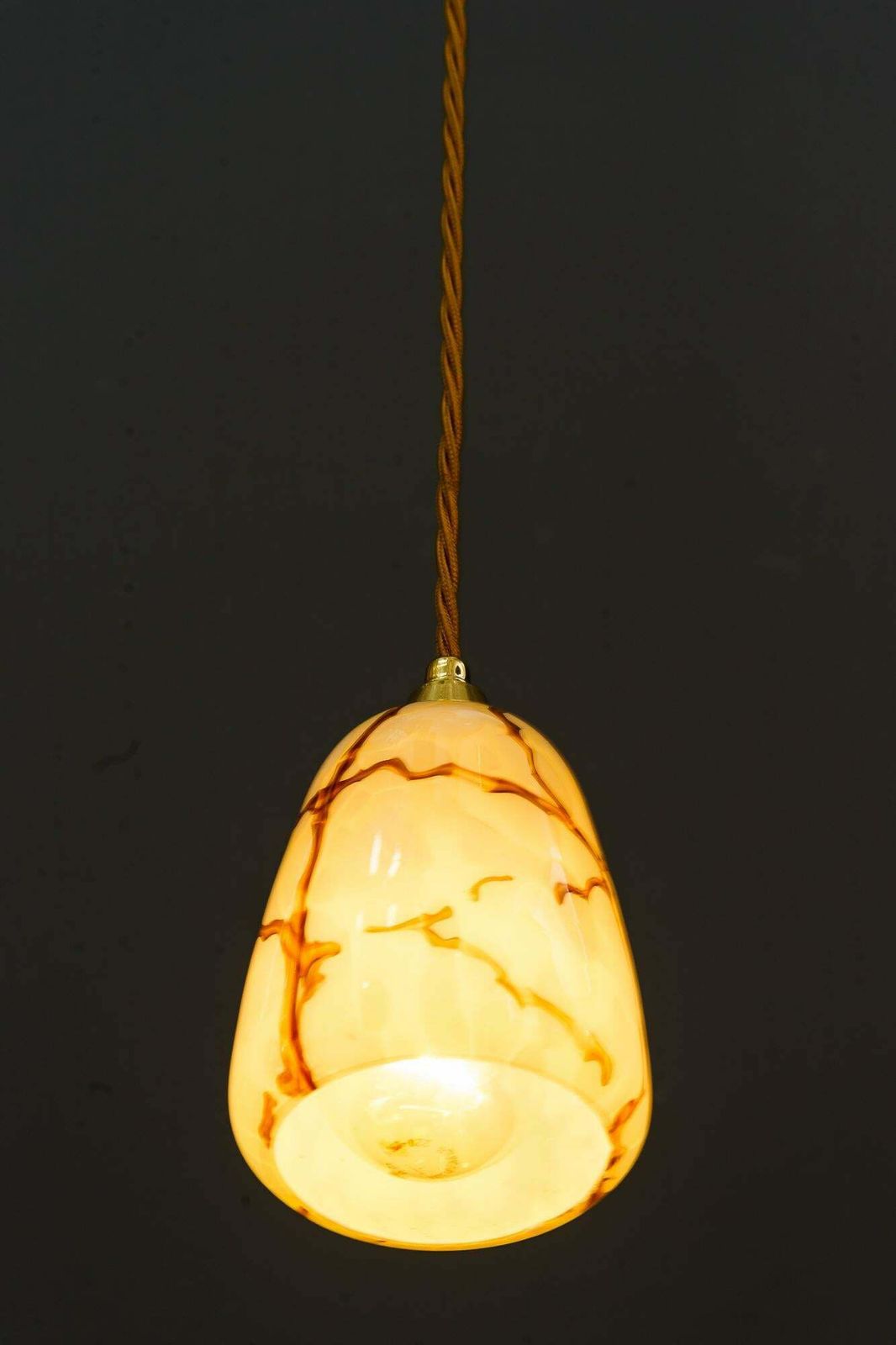 photo vinterior 2 Art Deco Pendants Vienna Around 1930s With Original Glass Shades