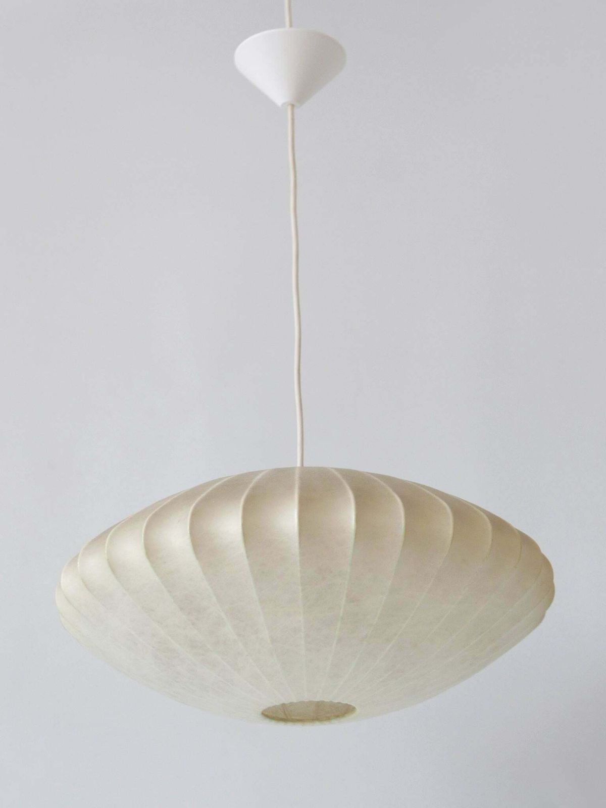 Rare Mid Century Modern Cocoon Pendant Lamp Or Hanging Light By Goldkant 1960s photo for sale