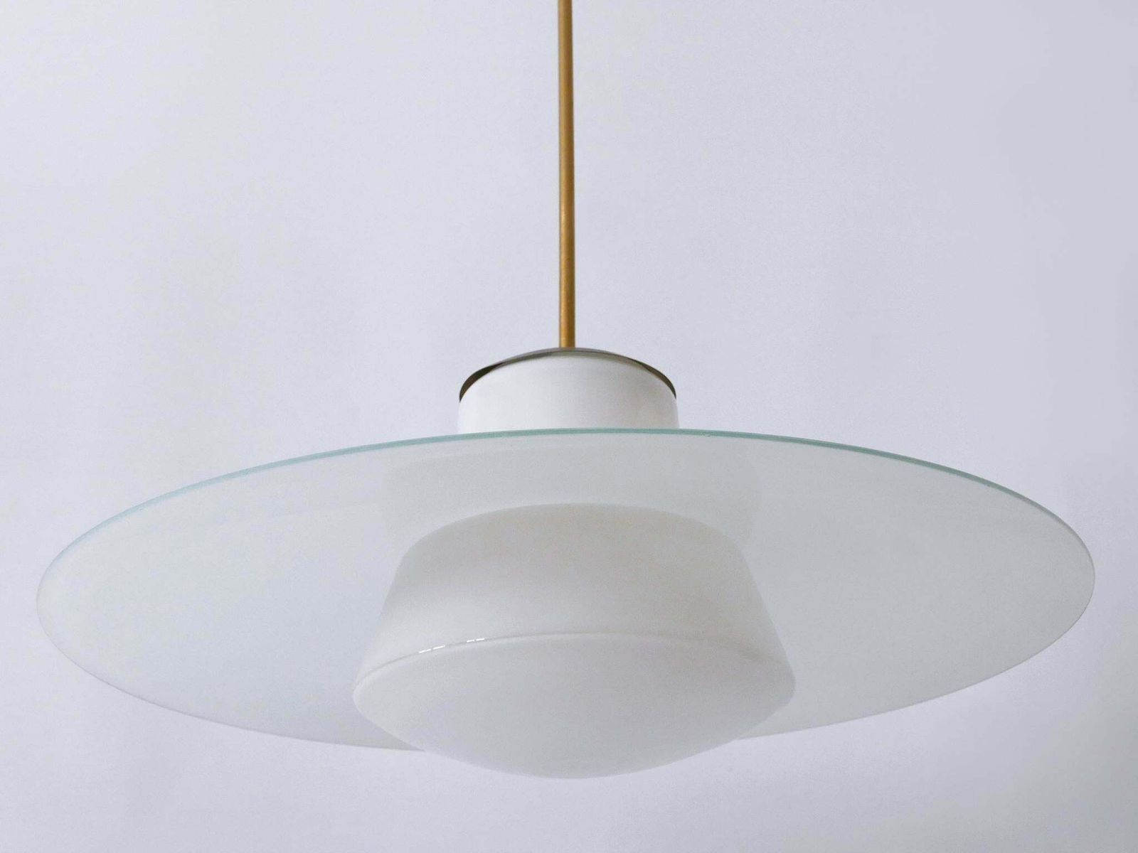 Rare Mid Century Modern Pendant Lamp By Wolfgang Tümpel For Doria Germany 1950s photo Lighting