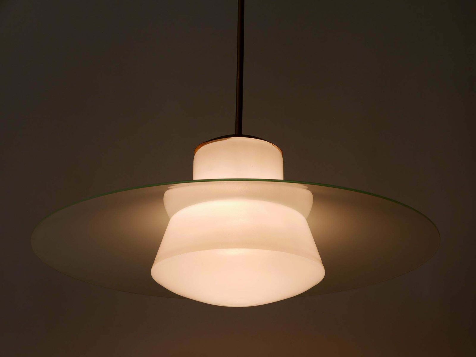 photo furniture Rare Mid Century Modern Pendant Lamp By Wolfgang Tümpel For Doria Germany 1950s