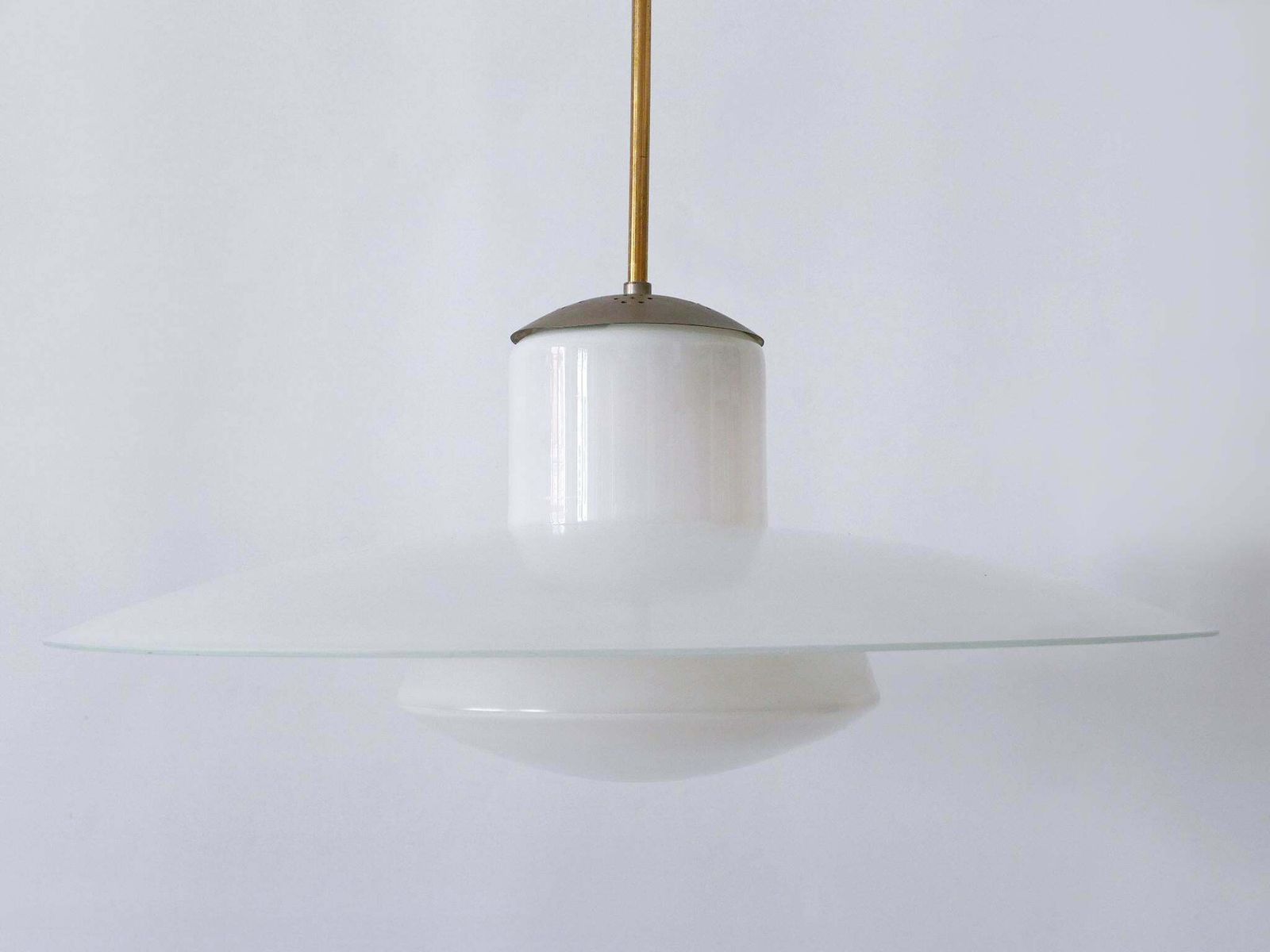 photo for sale Rare Mid Century Modern Pendant Lamp By Wolfgang Tümpel For Doria Germany 1950s