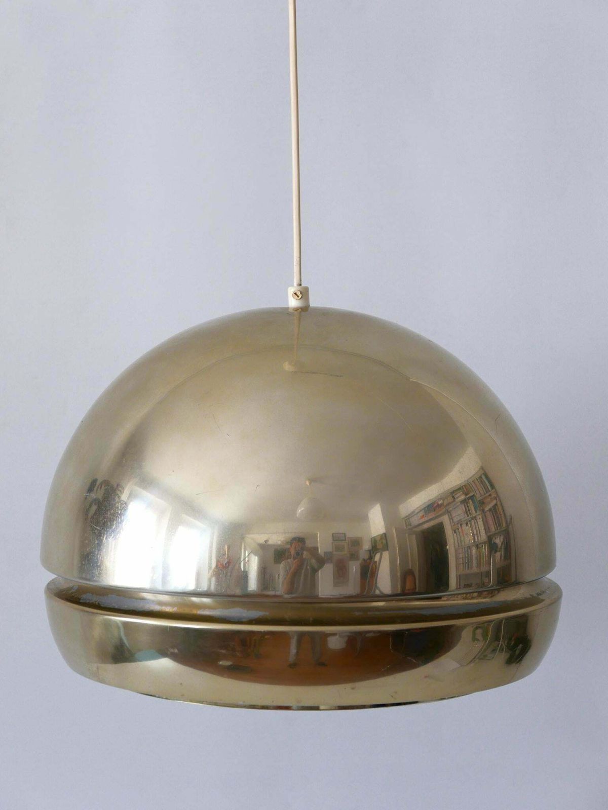 photo vintage Amazing Mid Century Modern Aluminium Pendant Lamp Or Hanging Light Sweden 1960s