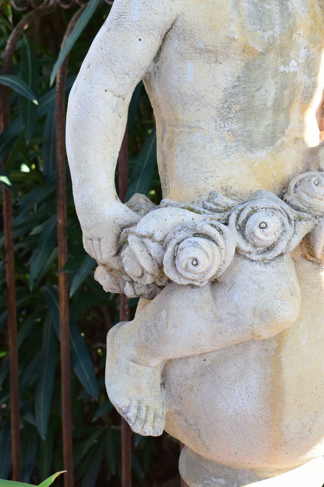 Garden Decor Pair Of 20th Century Garden Cherubs On Square Plinths photo