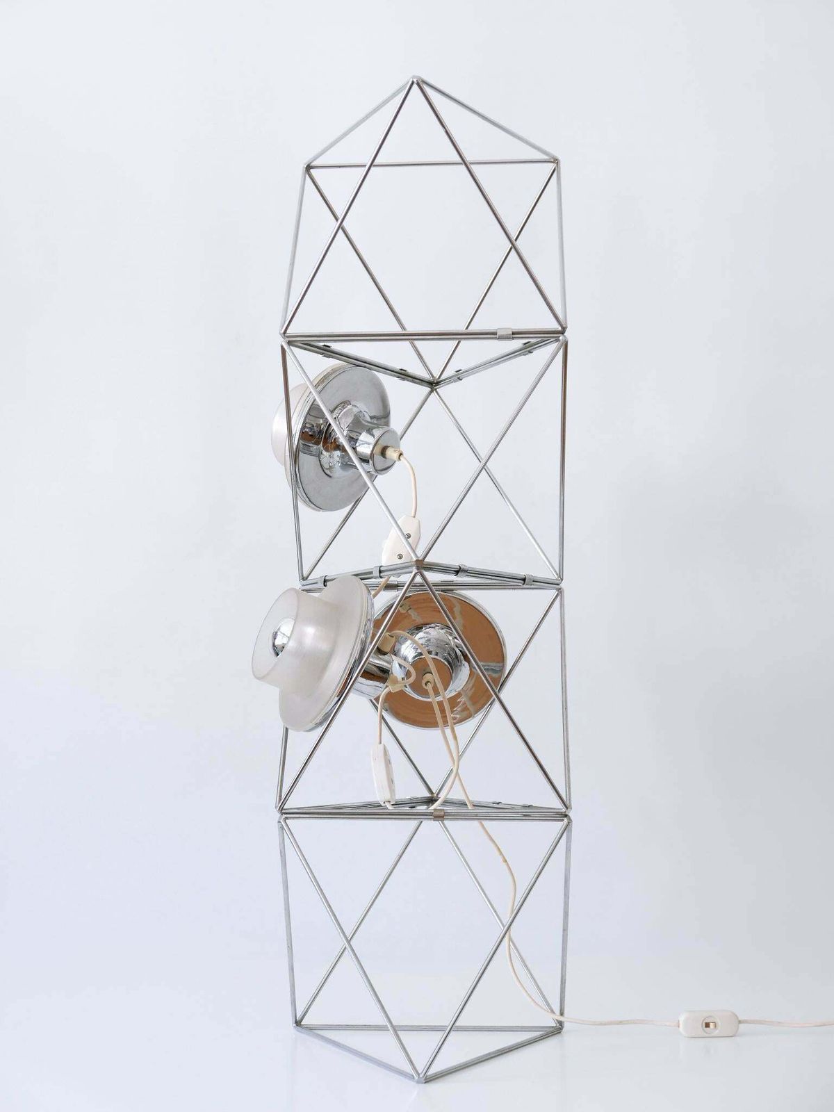photo for sale Rare Sculptural 'Poliedra' Floor Lamp By Felice Ragazzo For Guzzini Italy 1970s