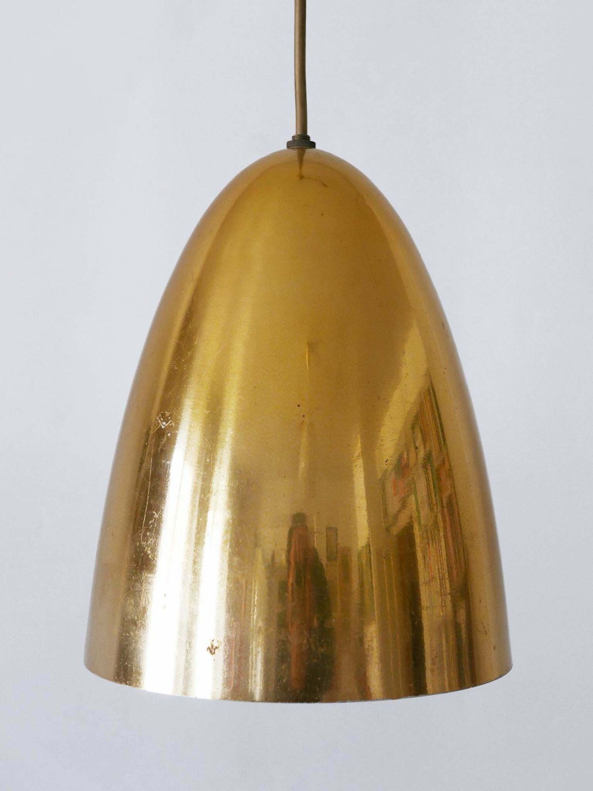 1 Of 4 Elegant Mid Century Modern Pendant Lamps Or Hanging Lights Germany 1950s photo vinterior