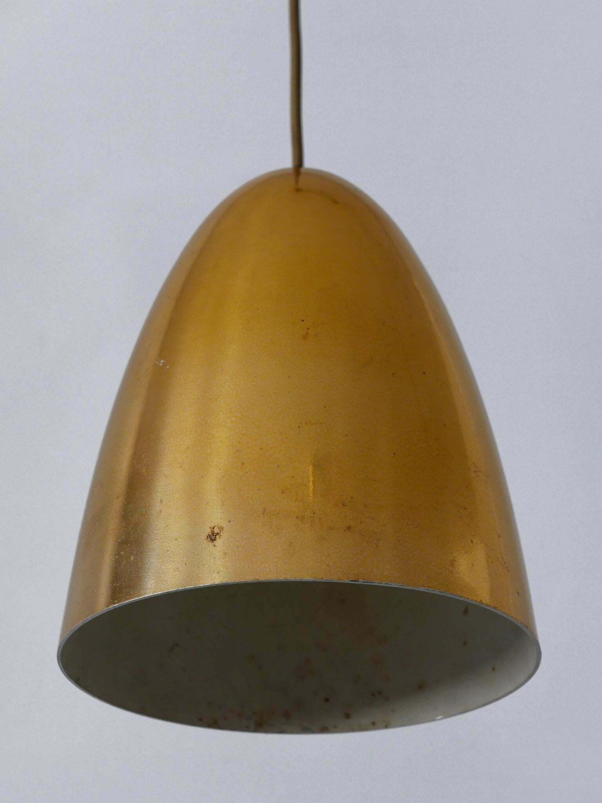 1 Of 4 Elegant Mid Century Modern Pendant Lamps Or Hanging Lights Germany 1950s photo vintage