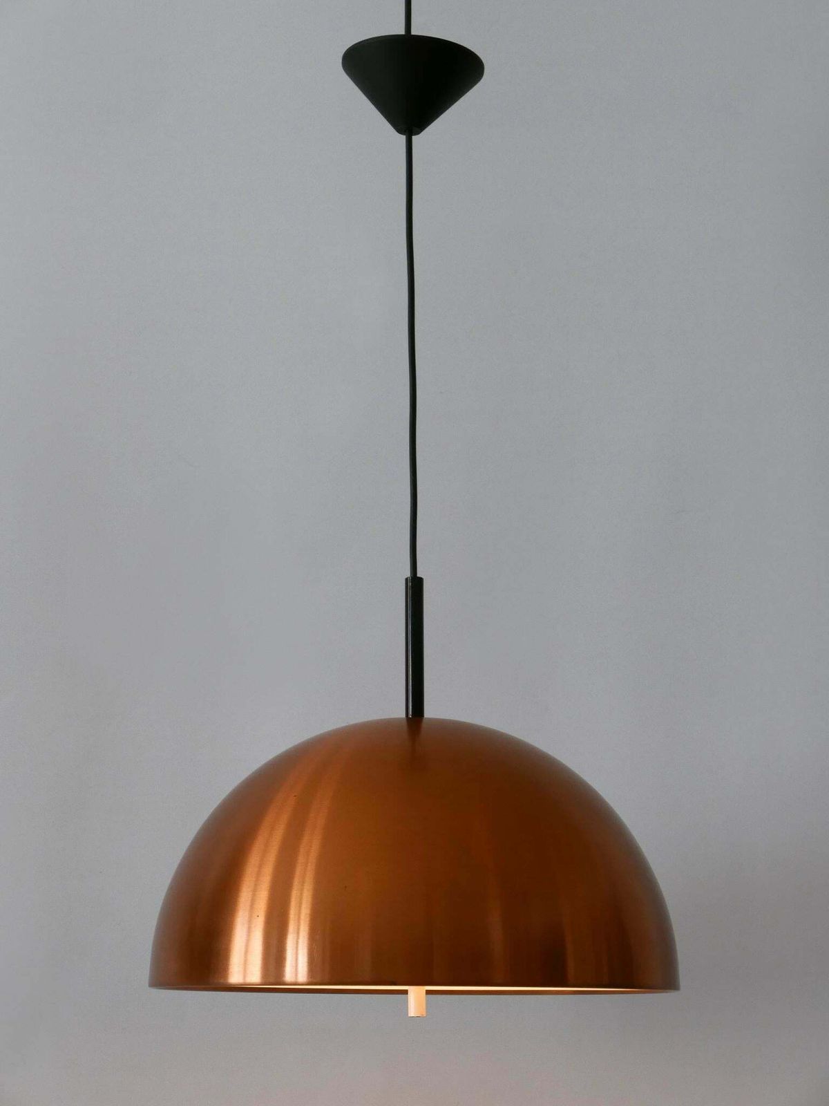 photo furniture Elegant Mid Century Modern Copper Pendant Lamp By Staff & Schwarz Germany 1960s