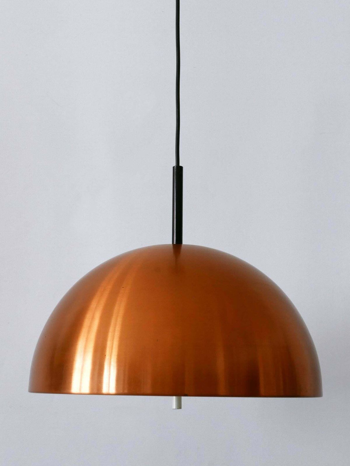 photo vinterior Elegant Mid Century Modern Copper Pendant Lamp By Staff & Schwarz Germany 1960s