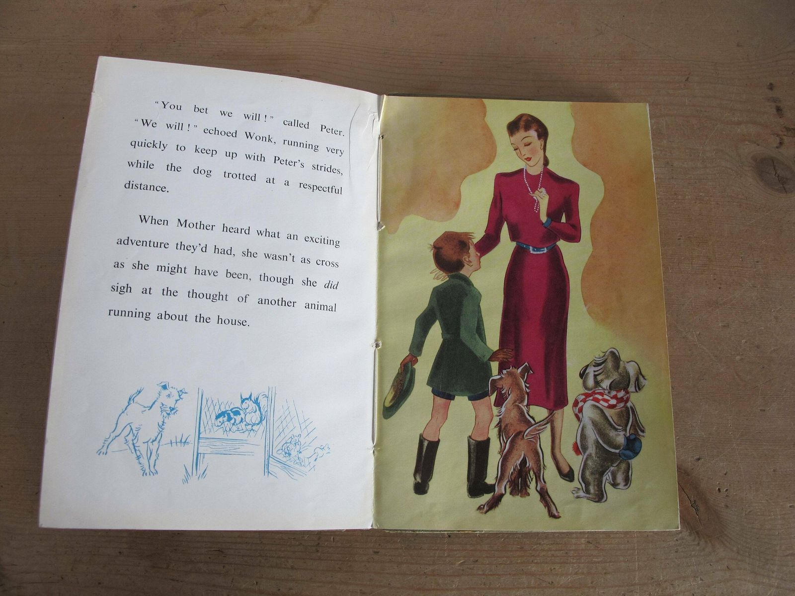 The Adventures Of Wonk   The Secret And The Night Watchman   Rare 1st Edition 1945 photo 99.0